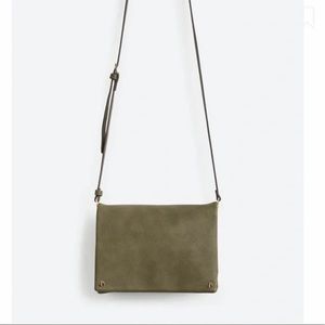 Street Level - Demi Fold Over Vegan Leather Crossbody Bag